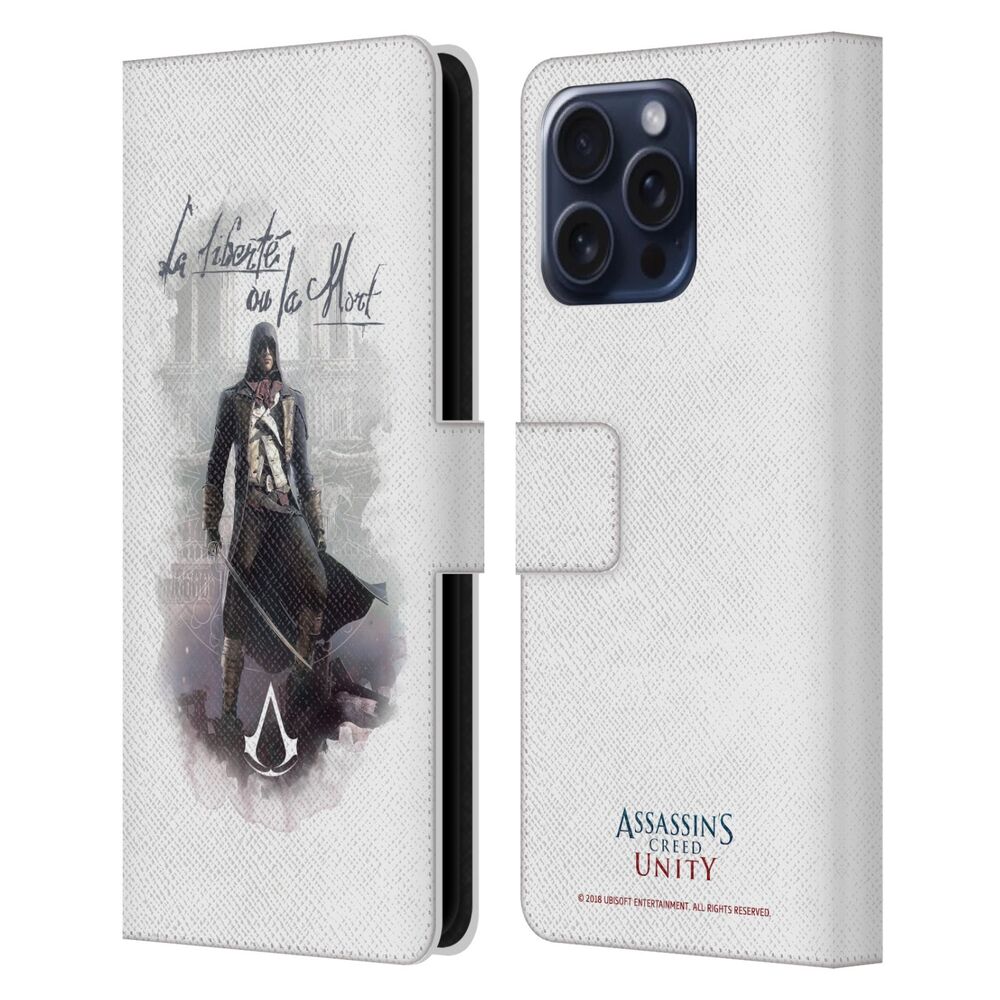 ASSASSINS CREED アサシンクリード - Unity Character Art / La Libert? Ou La Mort 3 レザー手帳型 / Apple iPhoneケース - PGS